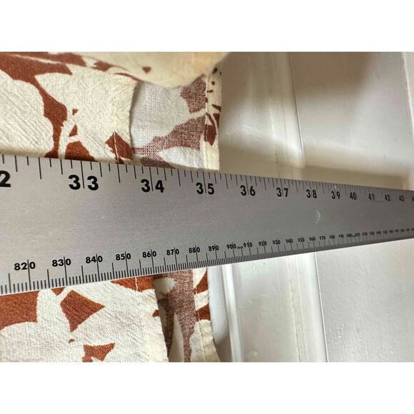 Universal Thread Goods Co Skirt Womens Size 2X Brown Floral A Line Midi Tiered - Picture 6 of 8